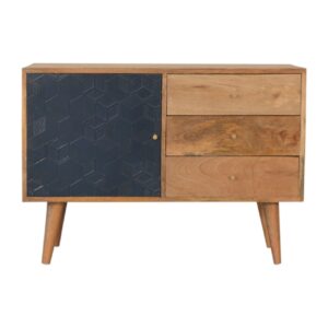 Stylish Acadia Black Cabinet with Drawers