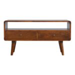 Chestnut-Curved Media Unit