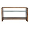 Glass Shelf Media Unit in Chestnut