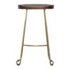 Iron Bar Stool in Gold