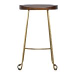 Iron Bar Stool in Gold