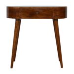 Chestnut Rounded Small Console Table