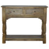 IN088 – Solid Wood 2 Drawer Console Table