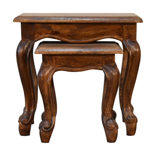 Luxurious chestnut stools with French flair