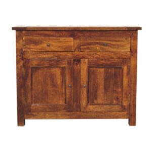 Chic chestnut sideboard featuring two drawers