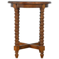 Mango Wood Small Round Tea Table