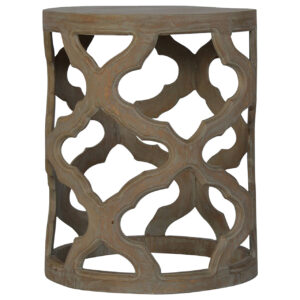 Cut-out Grey Wash Stool