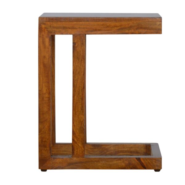 Chestnut Finish One-sided End Table