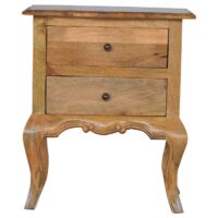 Mango Wood Three-Drawer Bedside Table