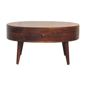 Chestnut Rounded Coffee Table