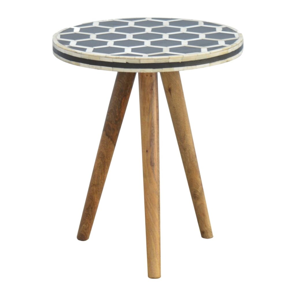 Inlay Bone Tripod Stool