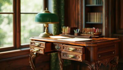 desk featuring storage drawers