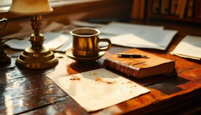 desk surface for writing